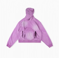 2026 Pink Distressed Vintage Men's Hoodie Oversize Sweat Hoodie for Men