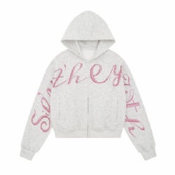 Factory Price Rhinestone Decoration Men's Hoodie Zip Up Hoodie for Men