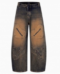 2026 Factory Price Dust Vintage Men's Jeans Baggy Style Cargo Jeans
