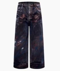 2026 Factory Price Painted Printed Men Jeans Vintage Washed Jeans Customized