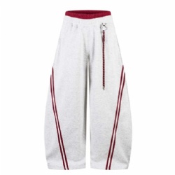 2026 Contrast Waistband Men Fleece Sweat Jogger Pants Customized