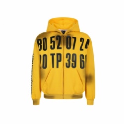2026 Letter Printed Dirty Washed Men Zip UP hoodies Customized