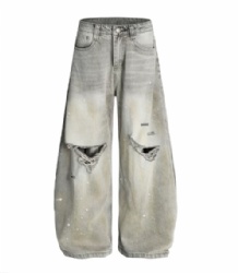 Men's Distrressed High Street Jeans Big Hole Jeans for Men