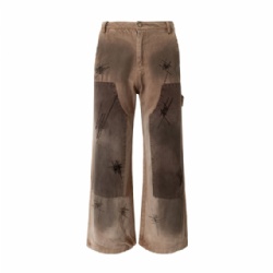 2025 Patchwork Design Jeans Dirty Washed Men Jeans