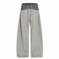 Factory Price Contrast Waistband Men Sweat Pant Loose Cut Sweat Pants for Men